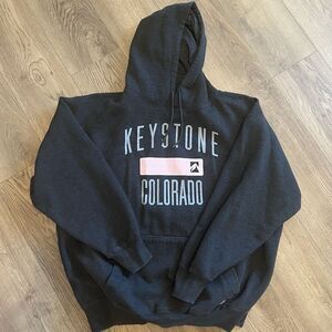 Keystone Colorado Hoodie Heather Grey with pink accent‎ Size XL